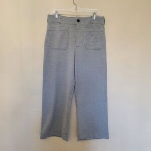 Anthropologie Maeve Colette Black & White Gingham Wide-Leg Pants